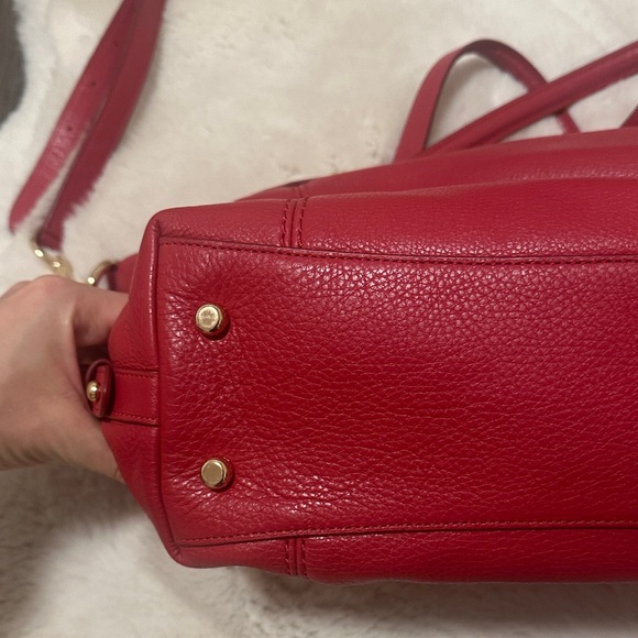 Coach Red Leather Shoulder Bag - Picture 4 of 6